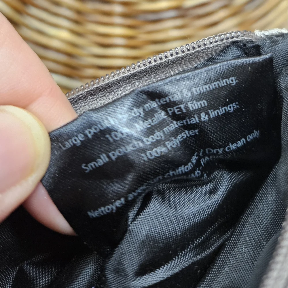 Jimmy Choo Parfums Bag Crackle Silver Zip Travel